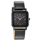 Sonata Pop Black Dial Women Watch With Leather Strap 87037pl05w