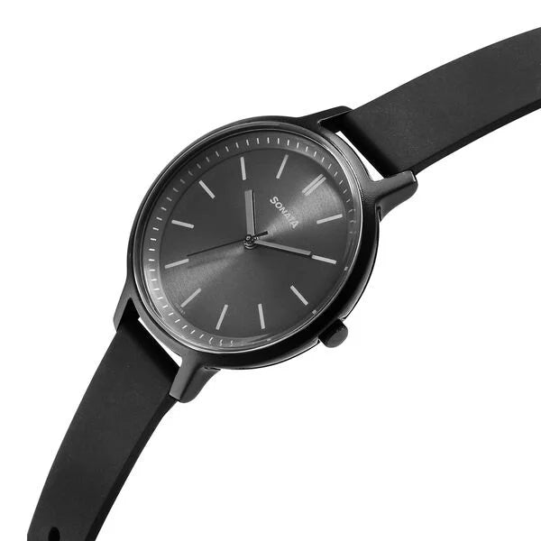 Sonata Splash Quartz Analog Grey Dial Plastic Strap Watch for Women - 87049PP15W - KRISHNA WATCH COMPANY