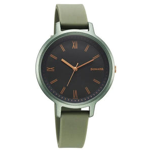 Sonata Splash Quartz Analog Grey Dial Plastic Strap Watch for Women - 87049PP18W - KRISHNA WATCH COMPANY
