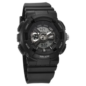 SF Unisex Classic Black Watch with Silver Accents - Timeless Elegance for Every Occasion 87057pp05 - KRISHNA WATCH COMPANY