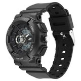 SF Unisex Classic Black Watch with Silver Accents - Timeless Elegance for Every Occasion 87057pp05