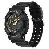SF Vigour Quartz Digital Analog Digital Black Dial With Black Color Plastic Strap Watch For Unisex 87058pp03