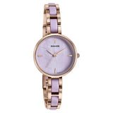Sonata Wedding Edit Quartz Analog Purple Dial Stainless Steel With Acetate Strap Watch For Women - 87064KD03