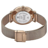 Sonata Quartz Analog White Dial Rose Gold Stainless Steel Strap Watch For Women 87066wm01 - KRISHNA WATCH COMPANY
