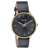 Sonata Quartz Analog Black Dial Black Leather Strap Watch For Women 87069yl01