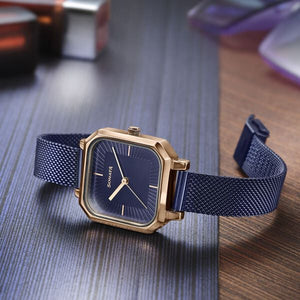 Sonata Modern Edit Quartz Analog Blue Dial Stainless Steel Strap Watch For Women 87072km02 - KRISHNA WATCH COMPANY
