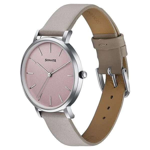 Sonata Pastel Play Quartz Analog Watch For Women 87073sl01