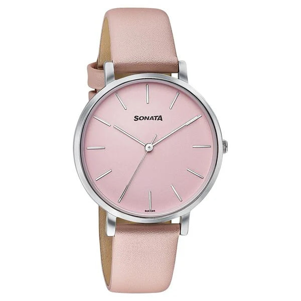 Sonata Pastel Play Quartz Analog Watch For Women - 87073SL02 - KRISHNA WATCH COMPANY