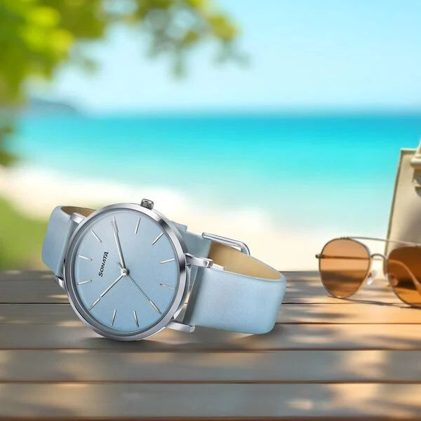 Sonata Pastel Play Quartz Analog Watch For Women 87073sl03 - KRISHNA WATCH COMPANY