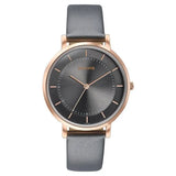 Sonata Modern Edit Quartz Analog Grey Dial Leather Strap Watch For Women 87073wl02 - KRISHNA WATCH COMPANY