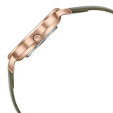 Sonata Modern Edit Quartz Analog Green Dial Leather Strap Watch For Women 87073wl03