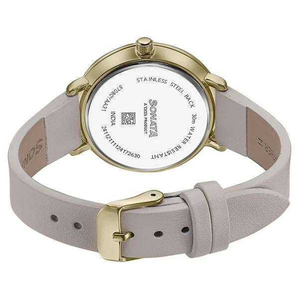 Sonata Wedding Edit Quartz Analog Silver Dial Watch For Women - 87080YL01 - KRISHNA WATCH COMPANY