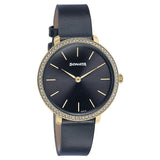 Sonata Wedding Edit Quartz Analog Black Dial Leather Strap Watch For Women 87080yl02 - KRISHNA WATCH COMPANY