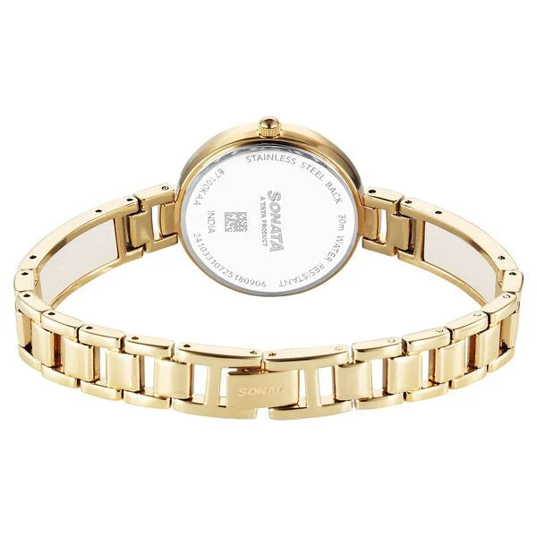 Sonata Aura Quartz Analog Watch For Women 87100kd02