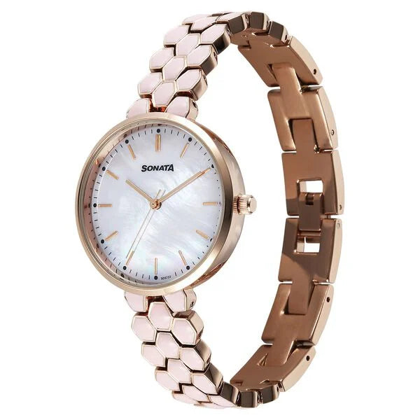 Sonata Festive Quartz Analog Watch For Women - 87114KM02 - KRISHNA WATCH COMPANY