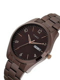 Timex Men Brown Round Analog Brass Dial Watch - TWTG10406