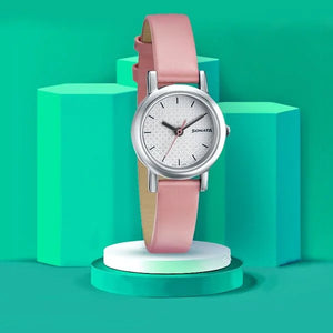 Sonata Splash White Dial Women Watch 8976sl15 - KRISHNA WATCH COMPANY