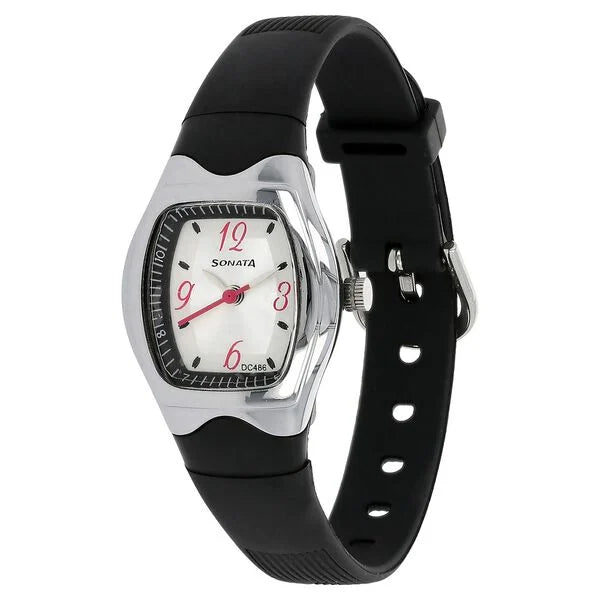SF Quartz Analog Silver Dial Plastic Strap Watch for Women - 8989PP03 - KRISHNA WATCH COMPANY