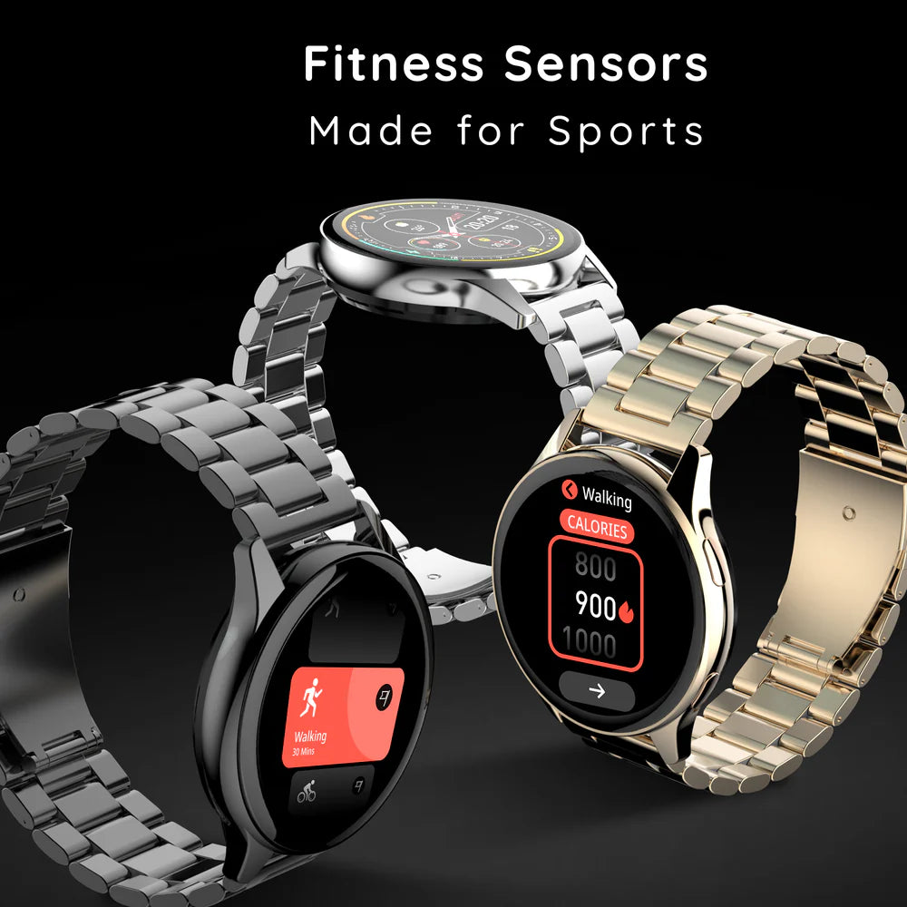 Pebble PFB03 Mettle Pro Classic Black Smartwatch with Bluetooth Calling