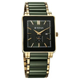 Titan Regalia Shaped Ceramic Quartz Watch For Men - 90013KD05