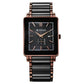 Titan Regalia Shaped Ceramic Quartz Analog with Date Black Dial Steel & Ceramic Strap Watch For Men 90013kd06