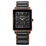 Titan Regalia Shaped Ceramic Quartz Analog Watch For Men - 90013KD06 - KRISHNA WATCH COMPANY