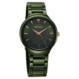 Titan Regalia Ceramics Quartz Analog Green Dial Green Color Ceramic Strap Watch For Men 90014kc03