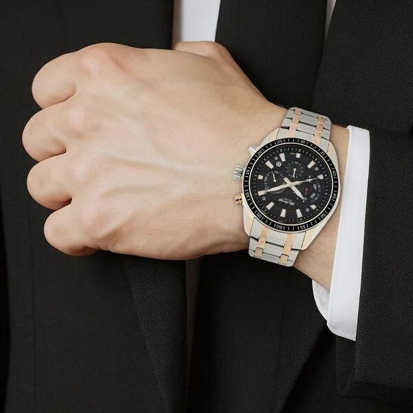 Titan Octane Black Chronograph watch for Men 90077km03