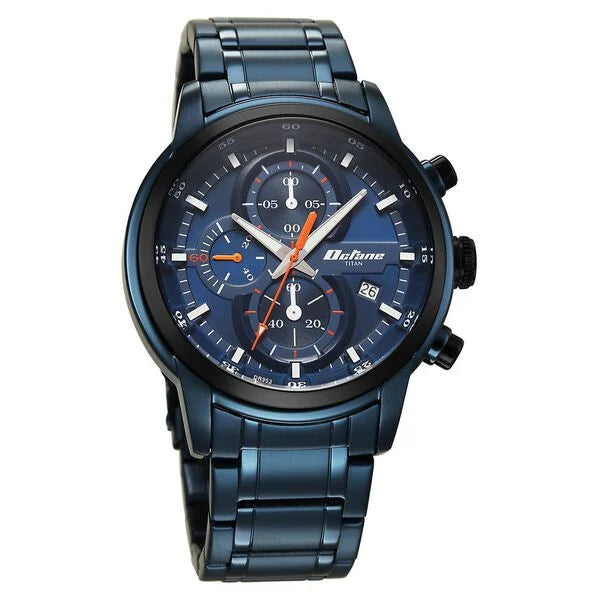 Titan Octane Primal Quartz Chronograph Watch For Men - 90086KM08 - KRISHNA WATCH COMPANY