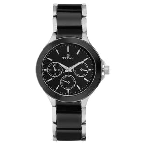 Titan Black Dial Multifunction Watch - 90089KD01 - KRISHNA WATCH COMPANY