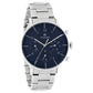 Titan Quartz Multifunction Blue Dial Stainless Steel Strap Watch for Men  90102SM01