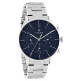 Titan Quartz Multifunction Blue Dial Stainless Steel Strap Watch for Men - 90102SM01 - KRISHNA WATCH COMPANY