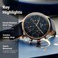 Titan Quartz Multifunction Blue Dial Leather Strap Watch for Men NR90102WL02 / NS90102WL02