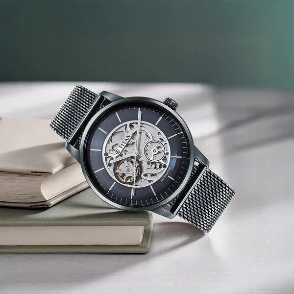 Titan Skeletal Automatic Watch for Men 90110qm01 - KRISHNA WATCH COMPANY