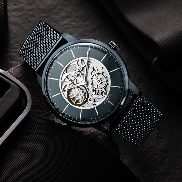 Titan Skeletal Automatic Watch for Men 90110qm01 - KRISHNA WATCH COMPANY