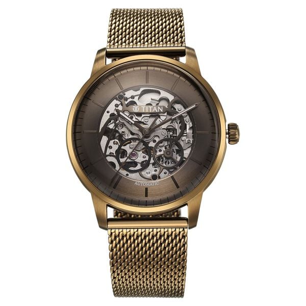 Titan Automatic Color Upgrade Green Dial Green Color Watch For Men - 90110QM03