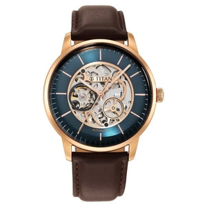 Titan Mechnaical Green Dial Analog Watch for Men 90110WL04 - KRISHNA WATCH COMPANY