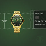 Titan Aurelian Concealed Automatic Analog with Green Dial Watch for Men 90110ym02