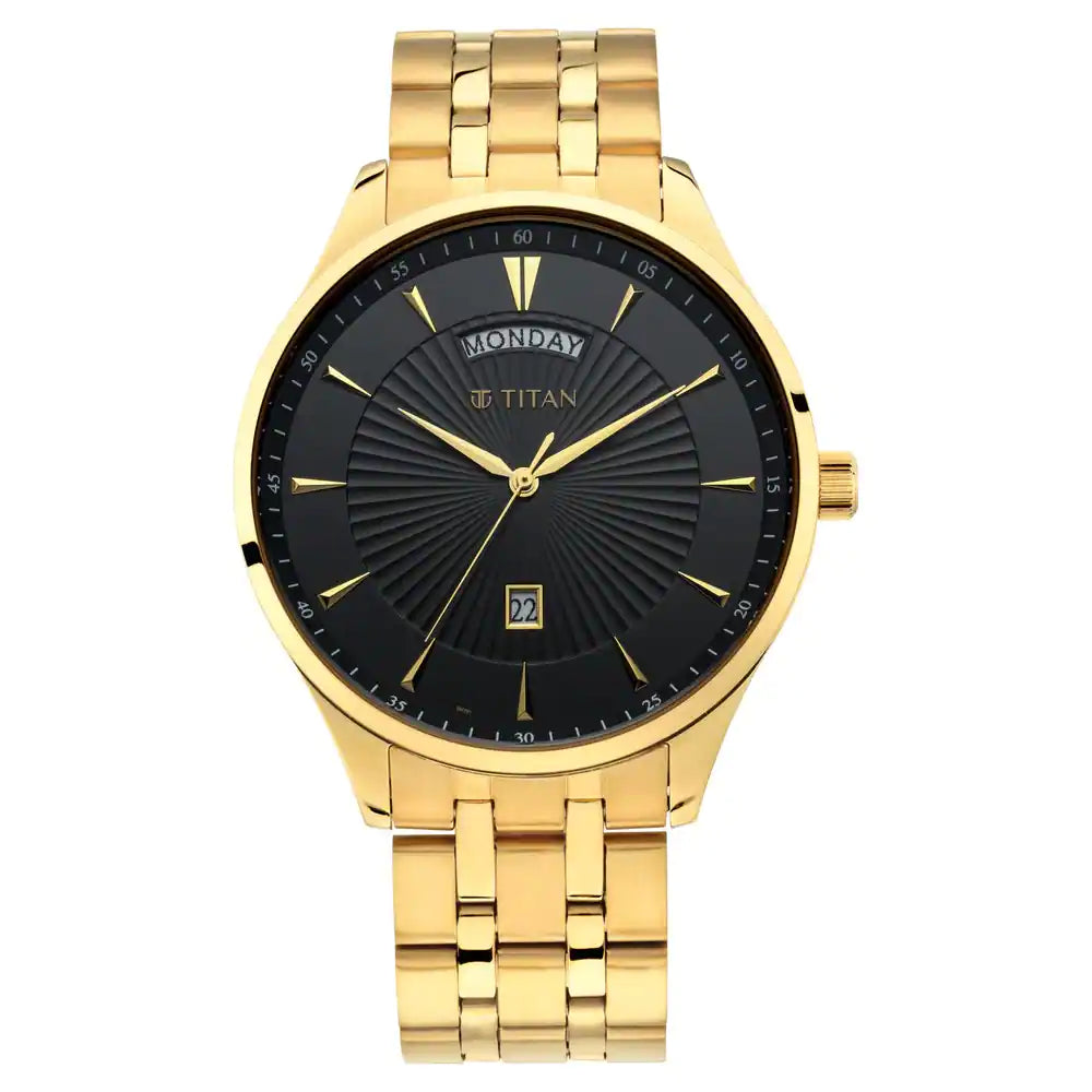 Titan Regalia Opulent Stainless Steel Watch  90127YM02
