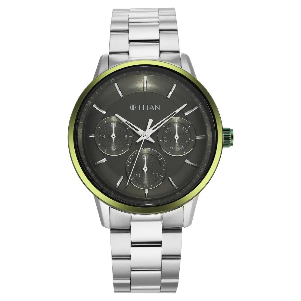 Urban Magic Green Dial Stainless Steel Strap Watch 90133KM01