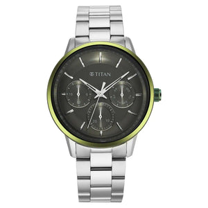 Titan Urban Magic Green Dial Stainless Steel Strap Watch 90133KM01 / NS90133KM01 - KRISHNA WATCH COMPANY