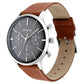 Titan Quartz Multifunction Blue Dial  Leather Strap Watch for Men 90134SL01