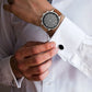 Titan Quartz Multifunction Blue Dial  Leather Strap Watch for Men 90134SL01
