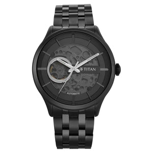 Titan Metal Mechanicals Grey Dial Stainless Steel Strap Watch 90140QM02 - KRISHNA WATCH COMPANY