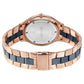 Titan Slim Ceramic Fusion Quartz Analog with Date Blue Dial Stainless Steel Strap Watch For Men 90142kd03