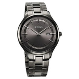 Titan Clasique Slim Quartz Analog with Date Grey Dial With Grey Color Stainless Steel Strap Watch For Men 90142qm06