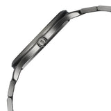 Titan Clasique Slim Quartz Analog with Date Grey Dial With Grey Color Stainless Steel Strap Watch For Men 90142qm06