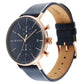 Infinity Display Blue Dial Leather Strap Watch 90146WL01