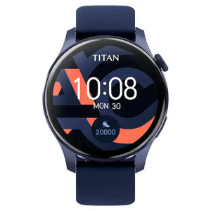 Titan Talk- Touch Screen Watch with Blue Strap, BT Calling, AI- Voice Assistant, and Amoled Display 90156AP04 - KRISHNA WATCH COMPANY