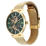Titan Mechanical Slimline Green Dial Watch for Men 90159YM01